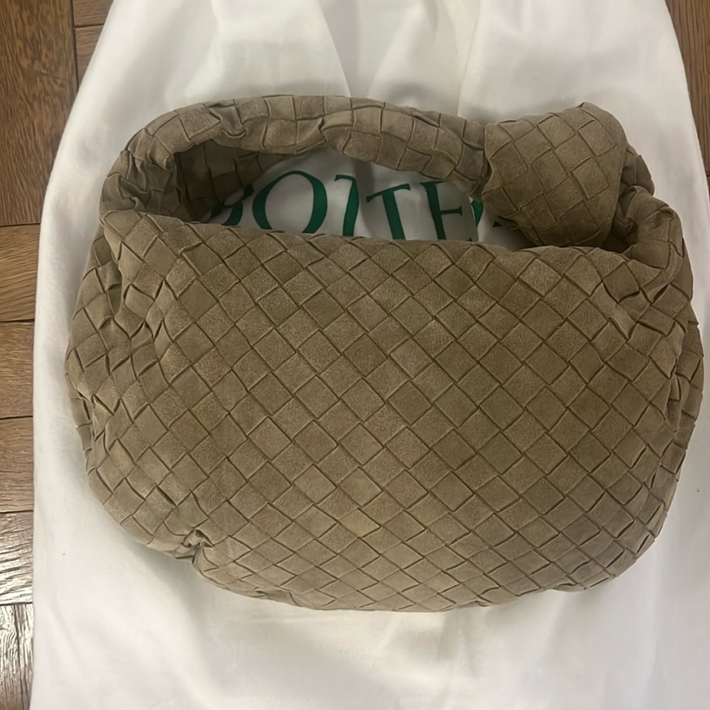 BOTTEGA VENETA
Teen Jodie intrecciato suede shoulder bag